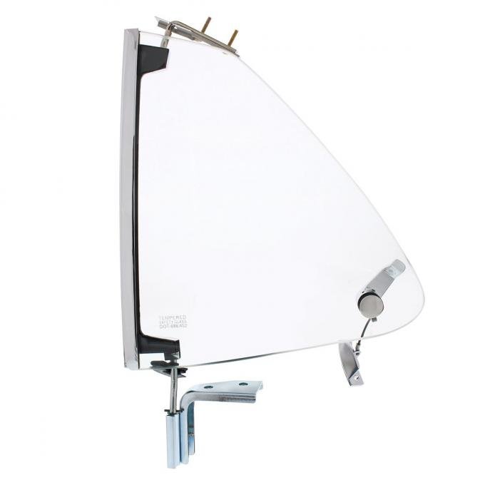 United Pacific Quarter Window Assembly w/Clear Glass For 1969-70 Ford Mustang Fastback - L/H 110647