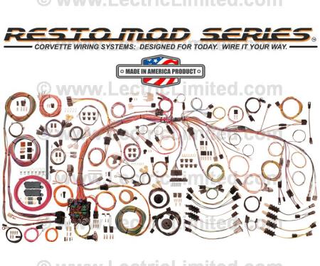 Lectric Limited 1968-1976 Chevrolet Corvette Restomod Series Wiring Harness System VCU6876