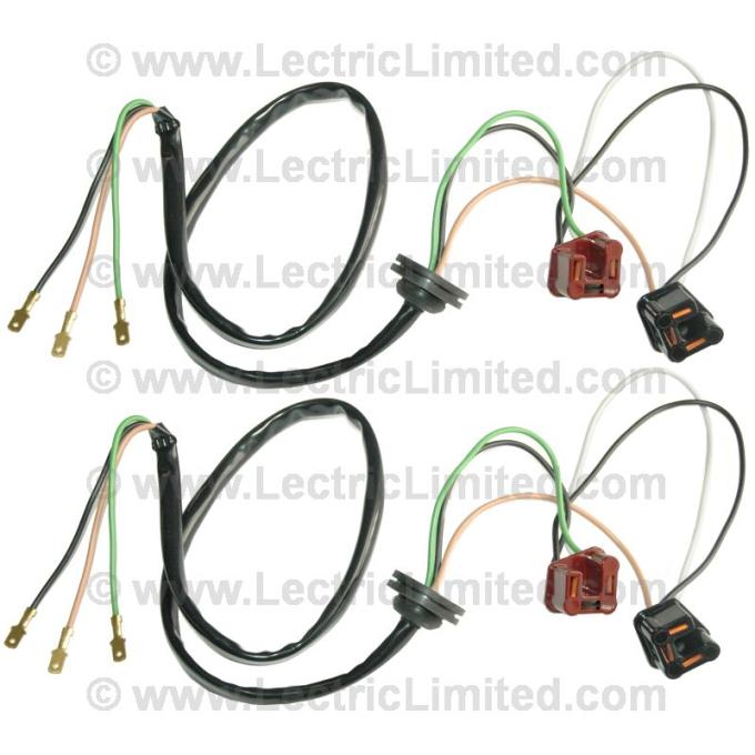 Lectric Limited 1958-1962 Chevrolet Corvette Headlight Bucket Extension Harness Set VHX5862