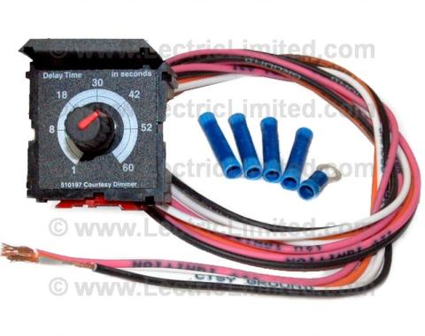 Lectric Limited 1935-2012 American Motors / Chrysler / DeSoto / Dodge / Plymouth / Ford / Mercury / Buick / Cadillac / Chevrolet / GMC / Oldsmobile / Pontiac / Jeep / Volkswagen Courtesy Light Delay Module Kit 510197