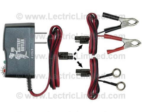 Lectric Limited 1929-1955 Buick / Cadillac / Chevrolet / Ford / GMC / Oldsmobile / Pontiac / Studebaker Battery Butler – Battery Storage Charger: 6 Volt BBFC200