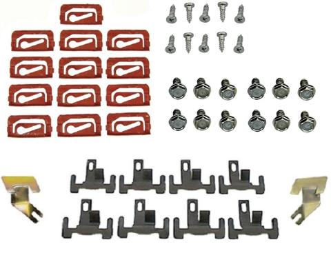 Redline Restomotive® 1967-1969 Camaro / Firebird Coupe Complete Windshield Molding Clip and Fastener Kit