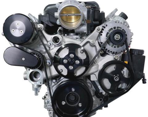 Vintage Air Front Runner™ Drive System GM LS7 Dry-Sump Black with Power Steering 175033