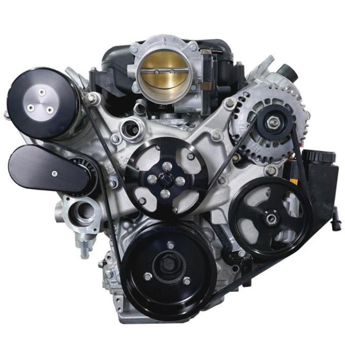 Vintage Air Front Runner™ Drive System GM LS7 Dry-Sump Black with Power Steering 175033