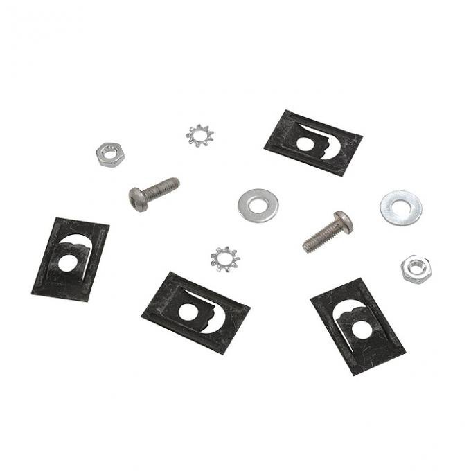 Corvette Hood Release Cable Retainers, 4 Piece, 1953-1957