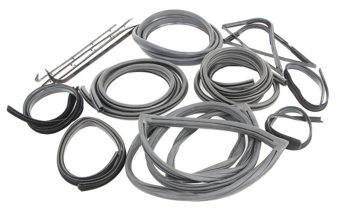 AMD Complete Weatherstrip Seal Kit (14pcs), 67-70 F-Series Pickup w/ Weatherstrip Trim Groove X599-4567-1S