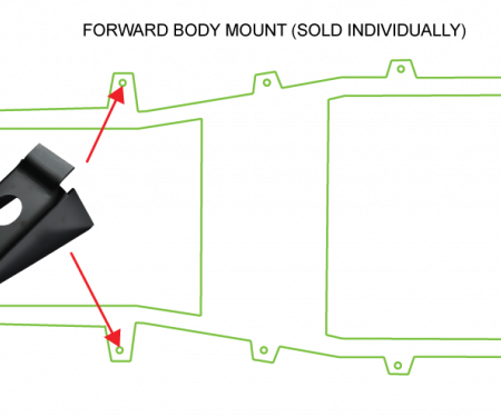 Key Parts '87-'95 Forward Body Mount 0480-300