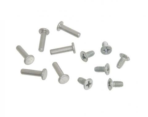 Corvette Window Run Mount Kit, Front, 12 Piece, 1956-1962