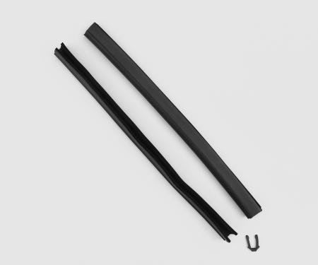 Detroit Muscle Technologies Mopar E body 70-74 Quarter Window Rear Lower Run Channel Flocked Rubber Guide EXX7074WS70-AS2001A