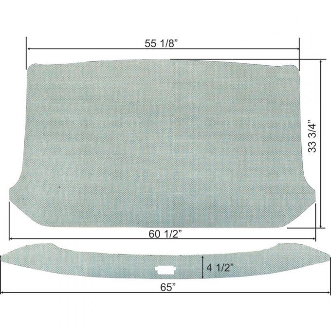 Dennis Carpenter Headliner Kit - Perforated - w/o wrap around rear glass - Unibody Only - 1961-63 Ford Truck C1TB-6651968-A