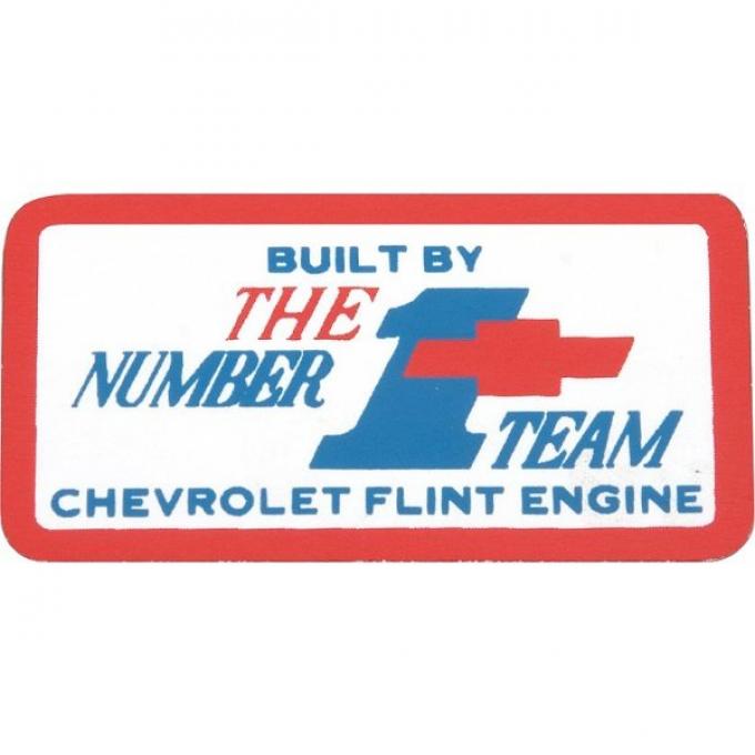 Corvette Decal, Valve Cover Flint #1, 1967