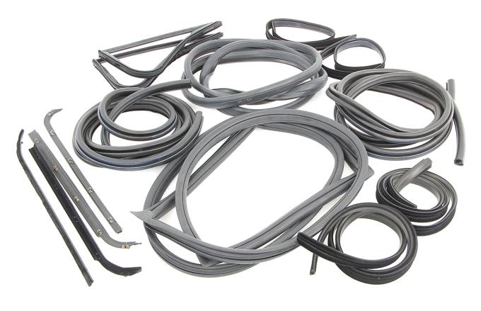 AMD Complete Weatherstrip Seal Kit (14pcs), 71-72 F-Series Pickup w/ Weatherstrip Trim Groove X599-4571-1S