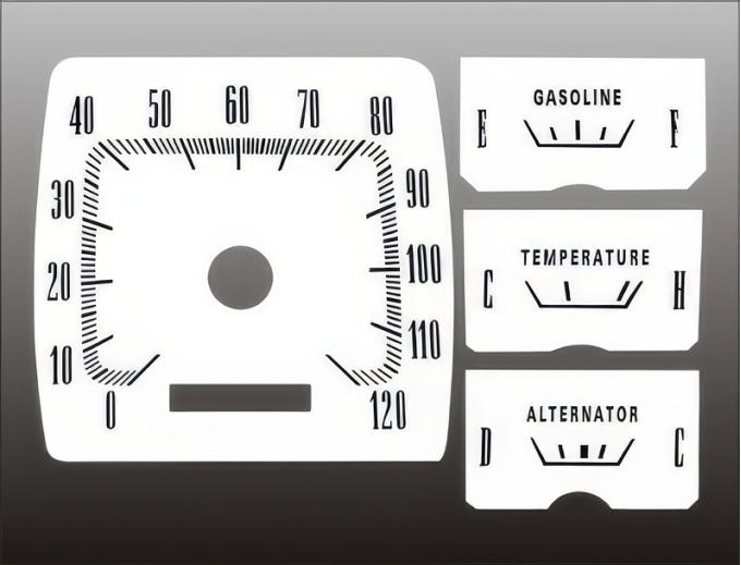 Whitegauges 1966 Plymouth Valiant White Face Gauges 66PV-1561