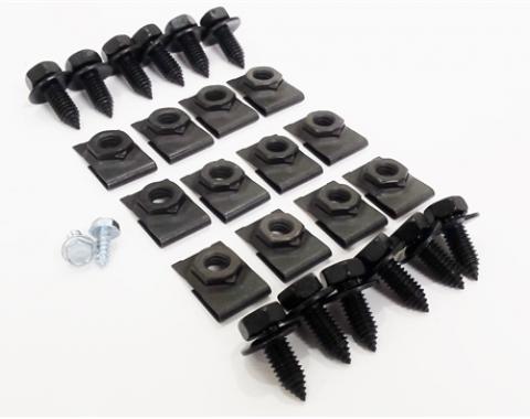 Camaro Front Spoiler Hardware Set, with Bolts Clips Nuts & Screws, 1970-1973