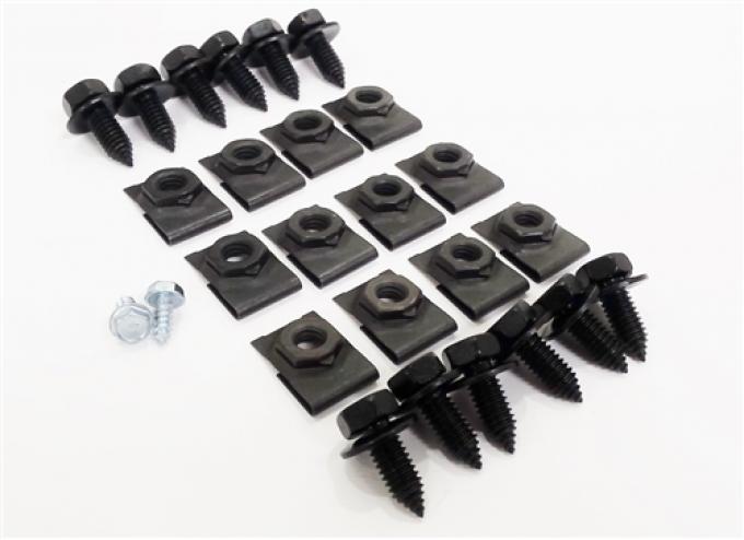 Camaro Front Spoiler Hardware Set, with Bolts Clips Nuts & Screws, 1970-1973