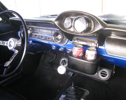 Classic Consoles 1964-1966 Ford Mustang Plug-N-Chug Drink Holder FMPC6466 | 244 SIERRA BLACK | MEDIUM BLACK RIM