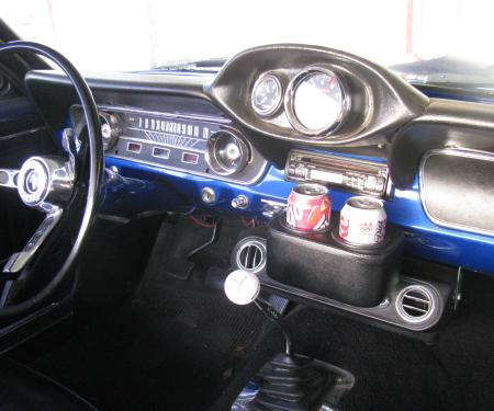 Classic Consoles 1964-1966 Ford Mustang Plug-N-Chug Drink Holder FMPC6466 | 244 SIERRA BLACK | MEDIUM BLACK RIM