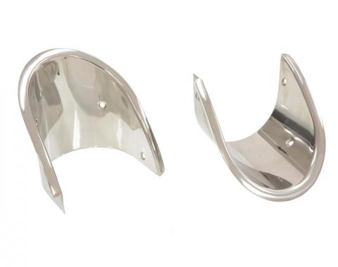 Corvette Exhaust Bezels, Stainless Steel, 1968-1969