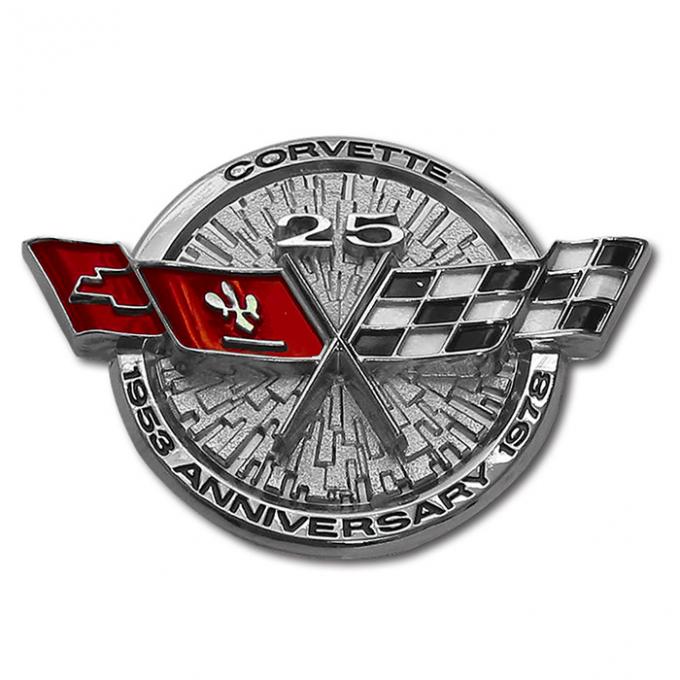 Corvette Front Emblem, Silver Anniversary, 1978