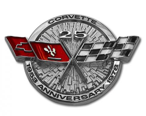 Corvette Front Emblem, Silver Anniversary, 1978