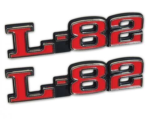 Trim Parts 75-79 Corvette Hood Emblem, L-82, Pair 5965