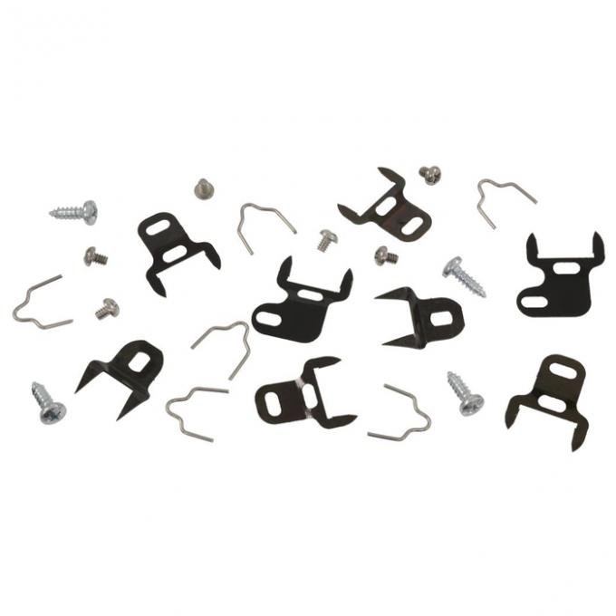 Corvette Door Post Weatherstrip Clip Set, 1962Late