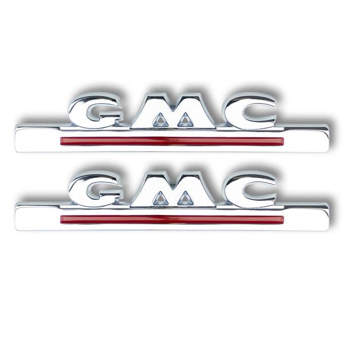 Trim Parts 1947-55 GMC Truck Chrome Hood Side Emblem Set 9800