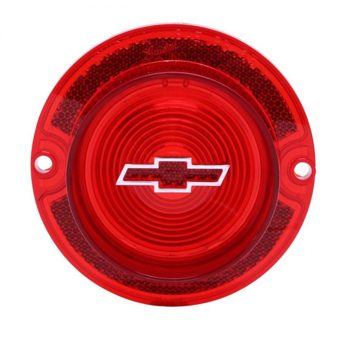 Trim Parts 1963 Chevrolet Impala Red Tail Light Lens W/Red Bowtie, Each A2250B