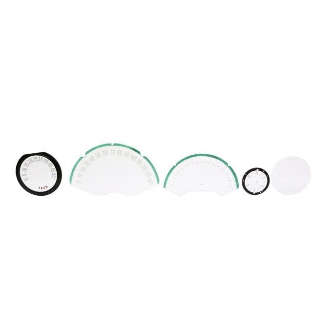 Trim Parts 1953-54 Chevorlet Corvette 10-Piece Instrument Lens Set, Each 5140
