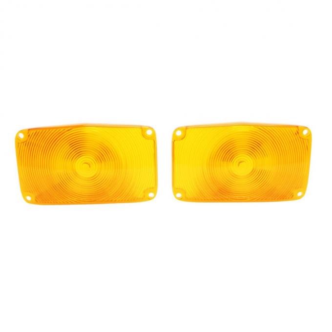 Trim Parts 1956 Chevrolet Full Size Cars Amber Parking Light Lens, Pair A1385A