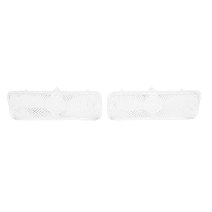 Trim Parts 1964 Chevrolet Full Size Car Clear Parking Light Lens, Pair A2439C