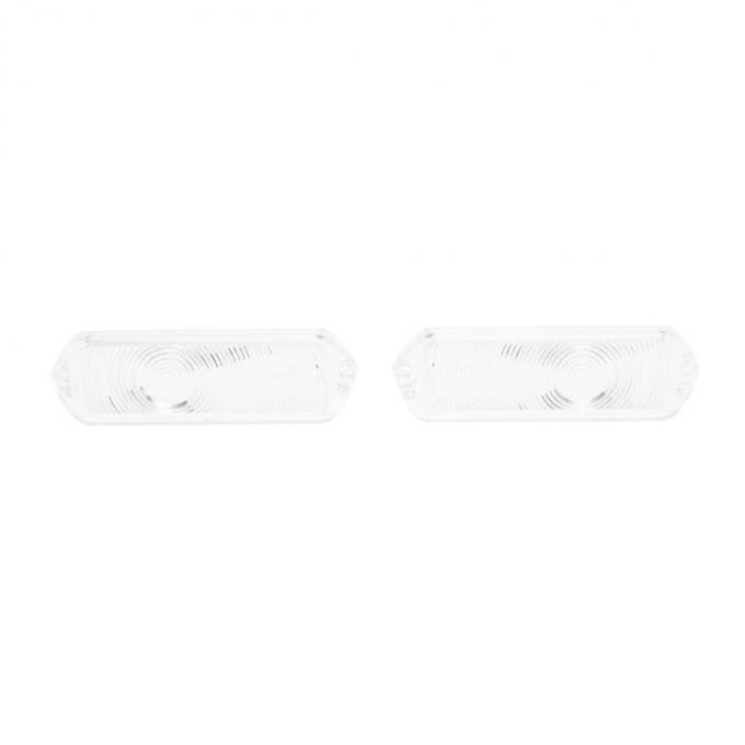 Trim Parts 1963 Chevrolet Full Size Car Clear Parking Light Lens, Pair A2438C
