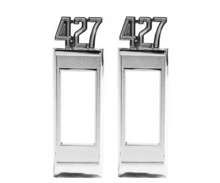 Trim Parts 1969 Chevrolet Full Size Car Front "427" Marker Light Bezel W/Fasteners, Pair 2878