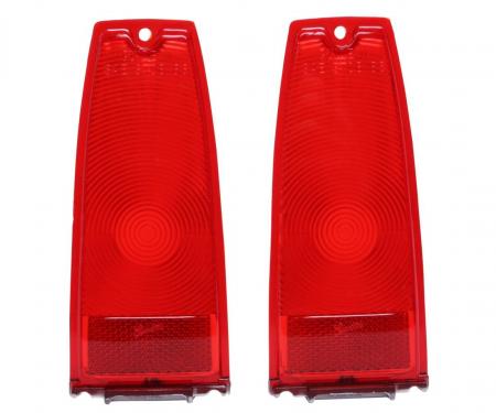 Trim Parts 1966-67 Chevrolet Chevy II/Nova Red Tail Light Lamp Lens, Pair A3047