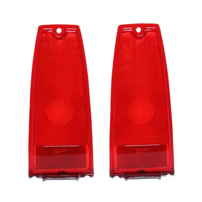 Trim Parts 1966-67 Chevrolet Chevy II/Nova Red Tail Light Lamp Lens, Pair A3047