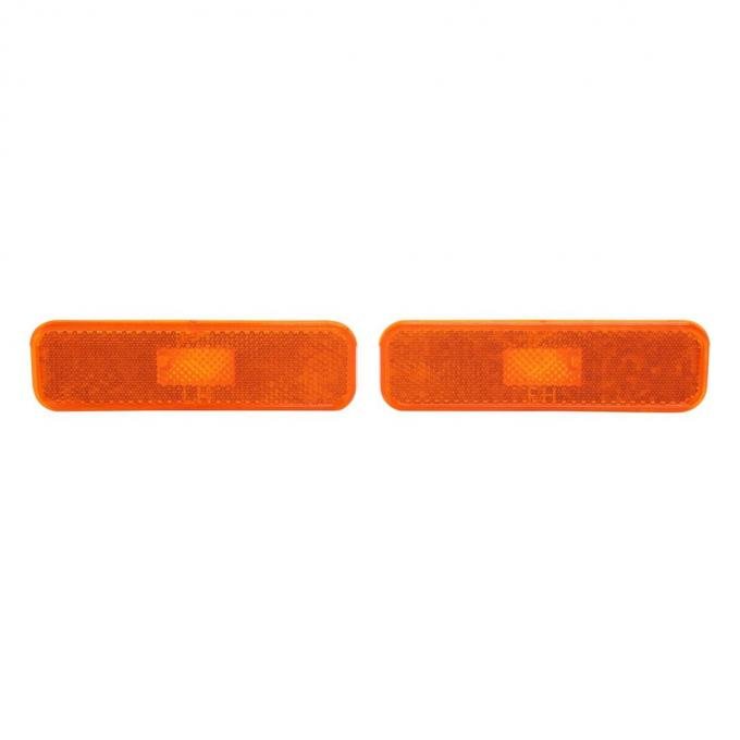 Trim Parts 1974-77 Chevrolet Camaro Dark Amber Front Marker Light Assembly, Pair A6742