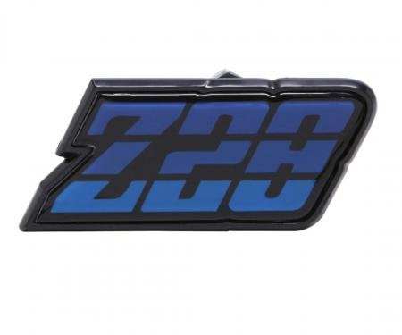 Trim Parts 1980-81 Chevrolet Camaro Blue Fuel Door "Z-28" Emblem, Each 6952