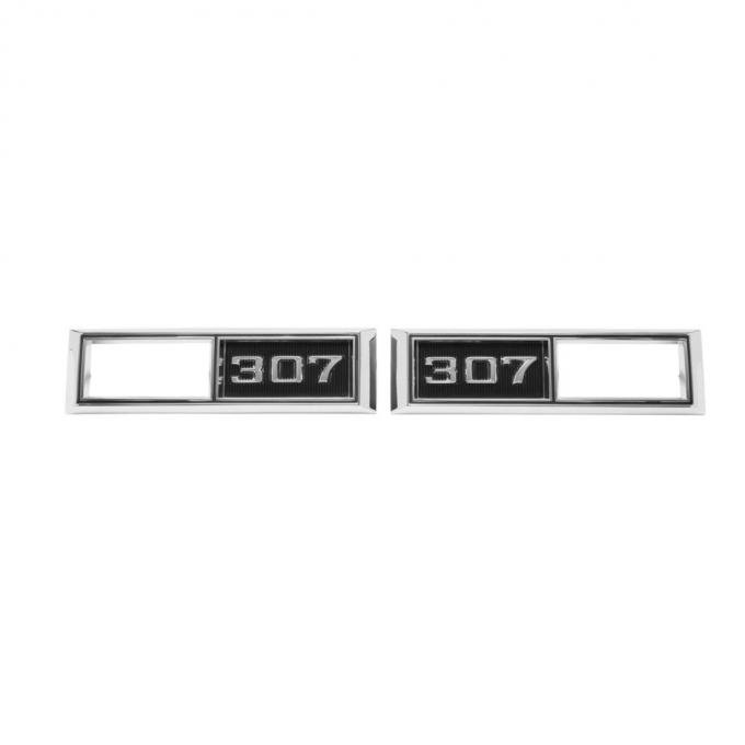 Trim Parts 1968 Chevrolet Car/El Camino Front Marker Light "307" Bezel W/Fasteners, Pair 4520