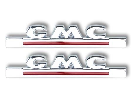 Trim Parts 1947-55 GMC Truck Chrome Hood Side Emblem Set 9800