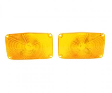 Trim Parts 1956 Chevrolet Full Size Cars Amber Parking Light Lens, Pair A1385A