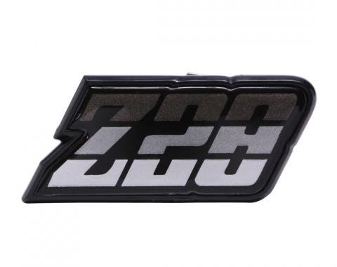 Trim Parts 1980-81 Chevrolet Camaro Charcoal Fuel Door "Z-28" Emblem, Each 6951