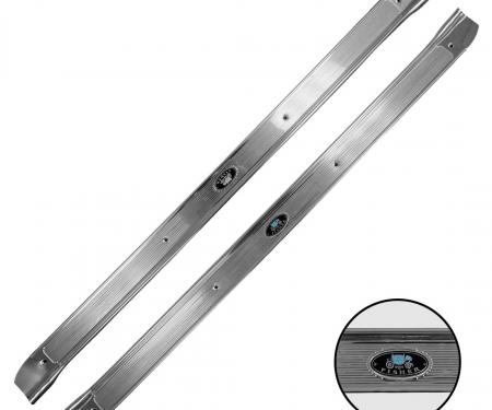 Trim Parts 1968-72 Chevrolet Chevelle 2-Door Sill Plates W/"Body By Fisher" Tag/ Pair 4152