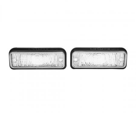 Trim Parts 1969 Chevrolet Chevelle "SS" Clear Parking Light Lens W/Paint & Trim, Pair A4253