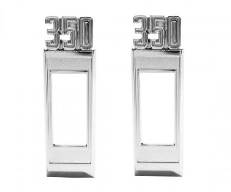 Trim Parts 1969 Chevrolet Full Size Car Front "350" Marker Light Bezel W/Fasteners, Pair 2876