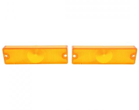 Trim Parts 1965 Chevrolet Full Size Car Amber Parking Light Lens, Pair A2440