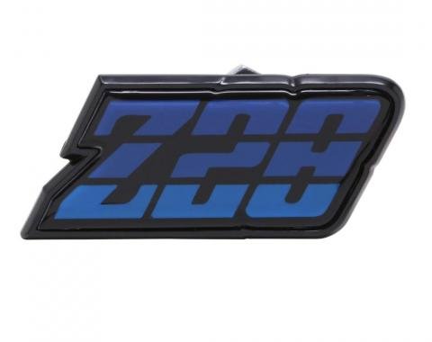 Trim Parts 1980-81 Chevrolet Camaro Blue Fuel Door "Z-28" Emblem, Each 6952