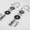 Detroit Muscle Technologies 1950-2023 Chrysler / Dodge / Plymouth Mopar Hood Pin Set for Steel Hood with 25" Lanyards GEN6876HP01-25