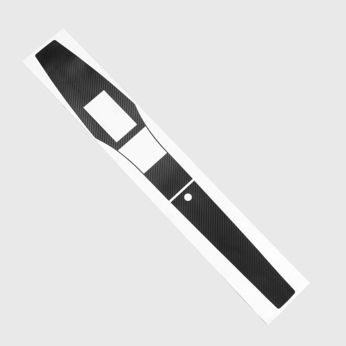 Detroit Muscle Technologies Mopar Console Overlay A Body 72-76 AUTO - CARBON with button hole AXX7276OL10-CARBON