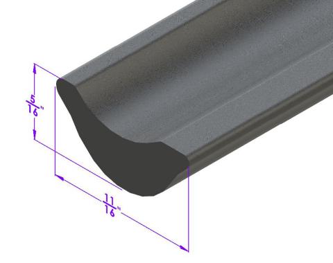 Metro Moulded Parts Rubber Running Board Insert LP 98-G