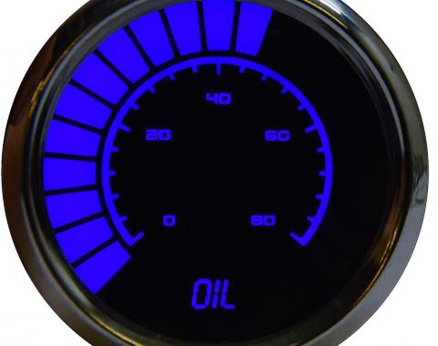Intellitronix Oil Pressure Analog LED Bargraph Chrome BS9114